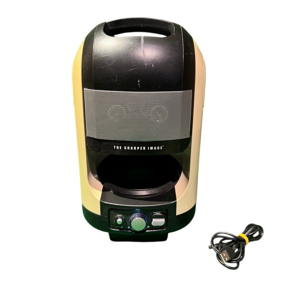 The Sharper Image Portable Tower Speaker Black Cream with USB Power Cord